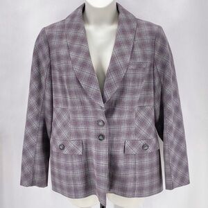 Carlisle gray & red plaid jacket